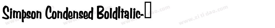 Simpson Condensed BoldItalic字体转换